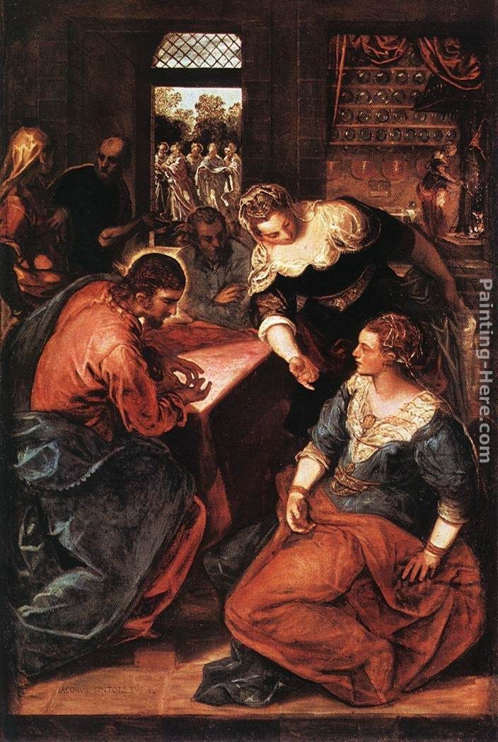 Jacopo Robusti Tintoretto Christ in the house of Martha and Mary